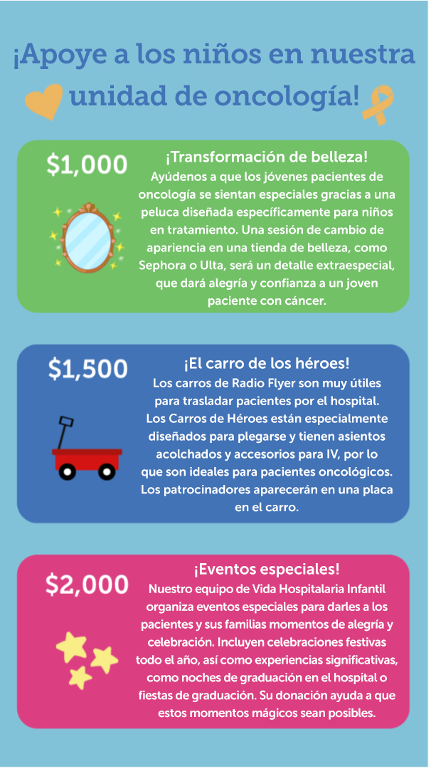 Apoye a los niños en nuestra Unidad de Oncología