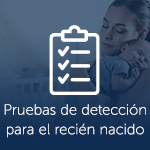 Botón de pruebas de detección para el recién nacido
