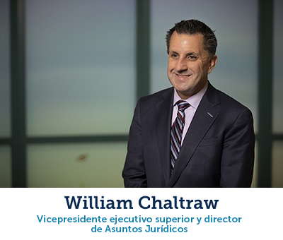 William Chaltraw, vicepresidente ejecutivo superior y director de Asuntos Jurídicos