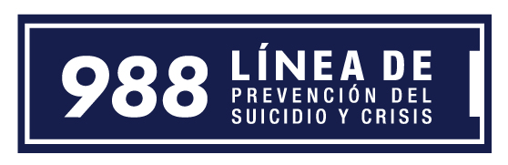 Logo de la línea de prevención del suicidio y crisis 988